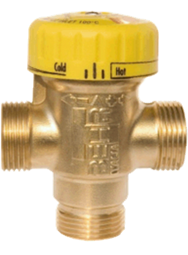 Valvola Miscelatrice Termostatica A 3 Vie In Ottone DN20 – Filettatura Maschio, Regolazione 35-60°C, Per Scaldacqua E Riscaldamento A Pavimento